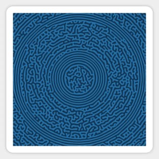 Circular Turing Pattern (Blue) Sticker